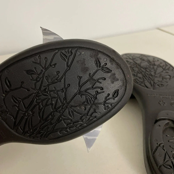 Oka B Black Zebra Bow Rubber Slides Sandals Medium Large ML 8-9 - Picture 11 of 12